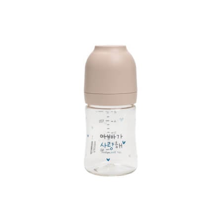 ขวดนม PA - HAENIM รุ่น NOTHING™ ขนาด 5 ออนซ์ ลาย DAD สีเบจ (ไม่รวมจุกนม)_0